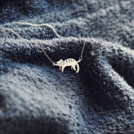 Sleeping Cat Necklace