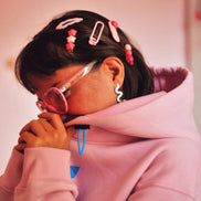 Earrings Pink Ribbon