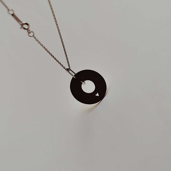 Necklace "Heart Disc"