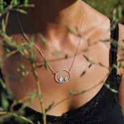 Home & Tree Circle Necklace