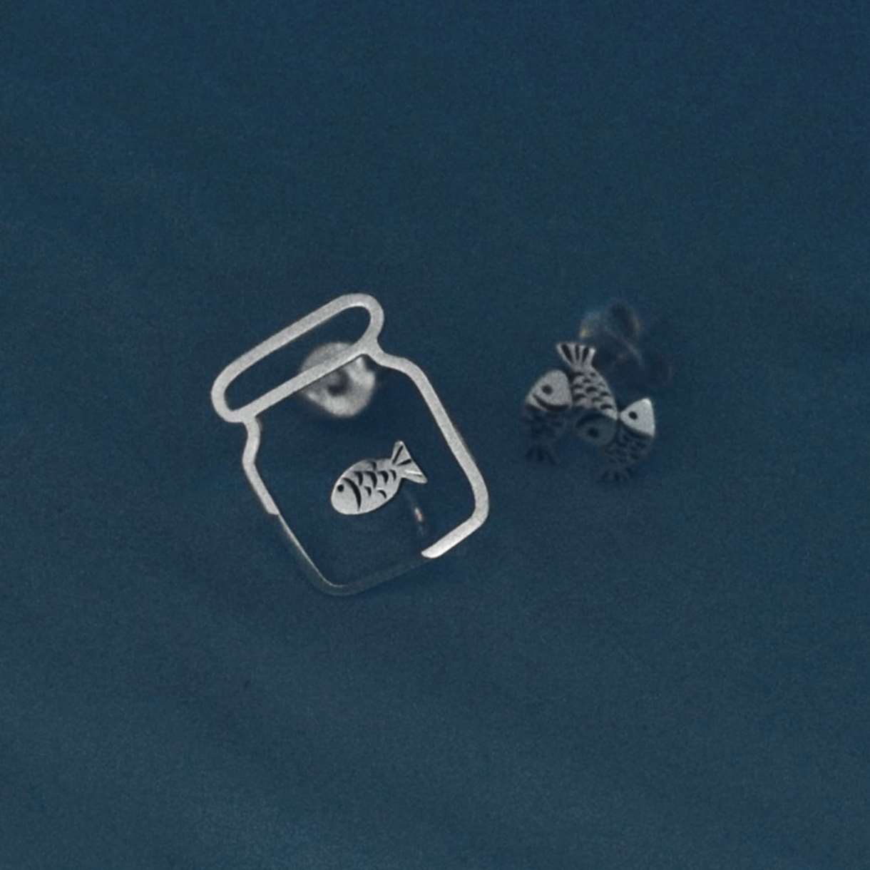 Earrings Fish in a Jar