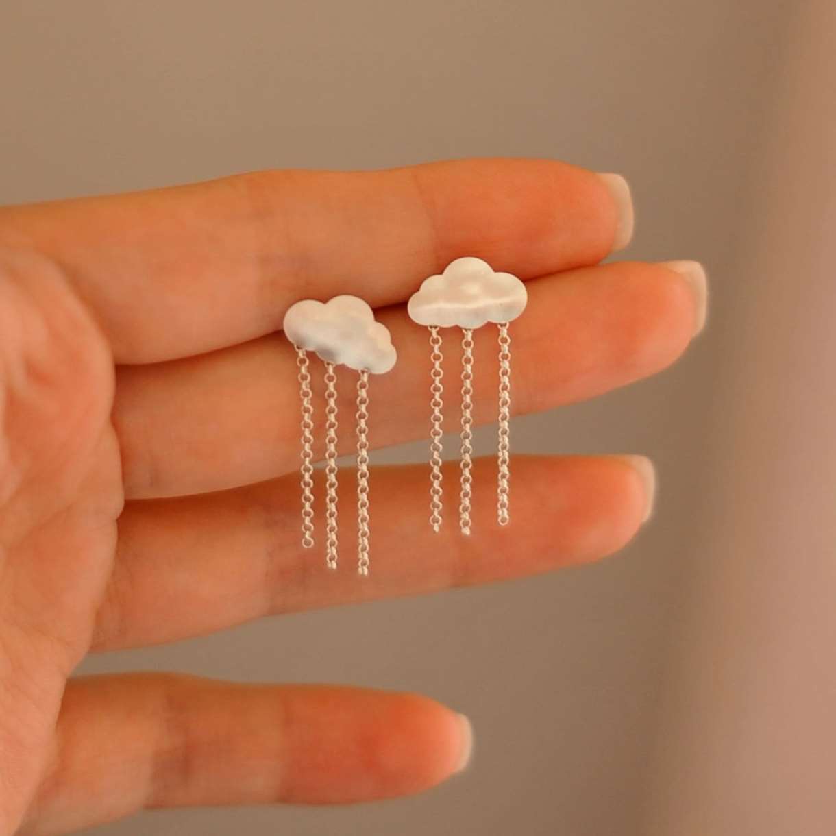 Mini Rain Cloud Stud Earrings