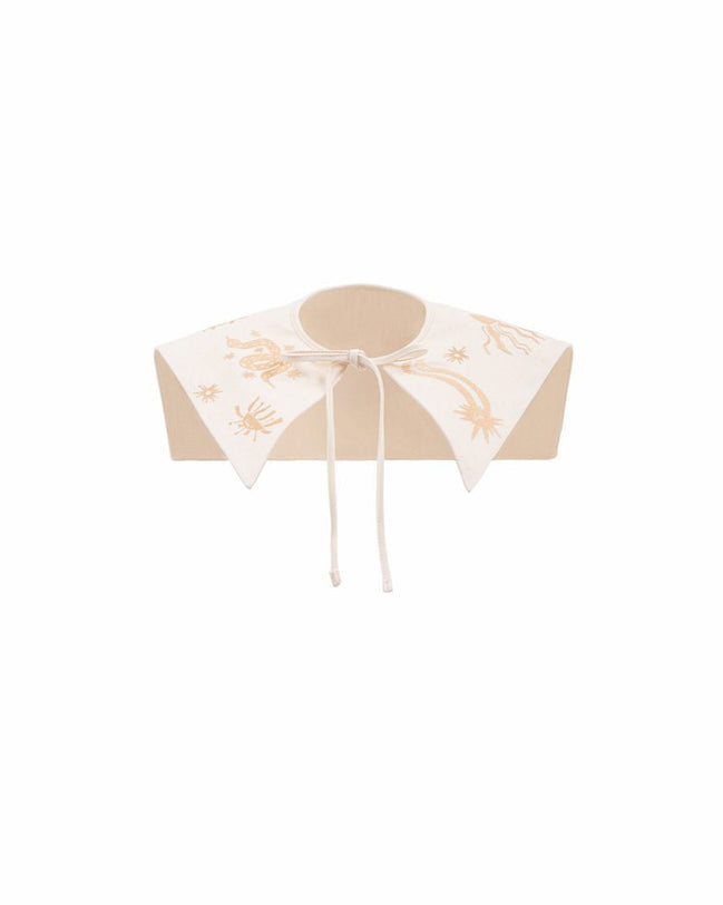 Small round umbrella with floral design on a white background