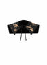 Black collar with gold embroidery on a white background