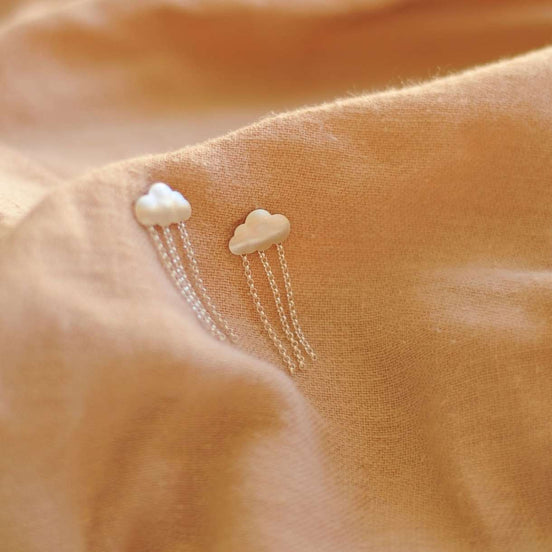 Mini Rain Cloud Stud Earrings