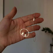 Home & Tree Circle Necklace