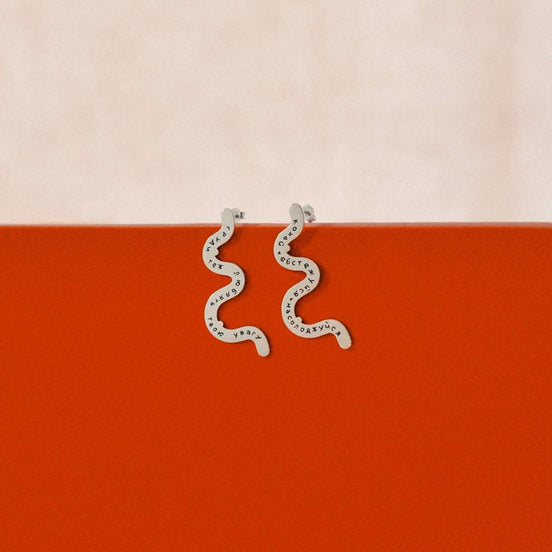 Earrings Pink Ribbon