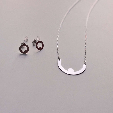 Earrings Pink Shapes