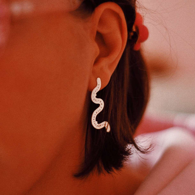 Earrings Pink Ribbon