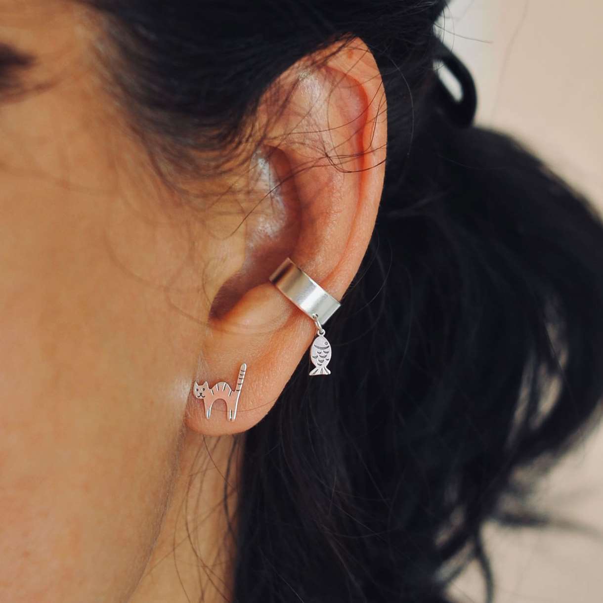 Cat & Kitten Earrings