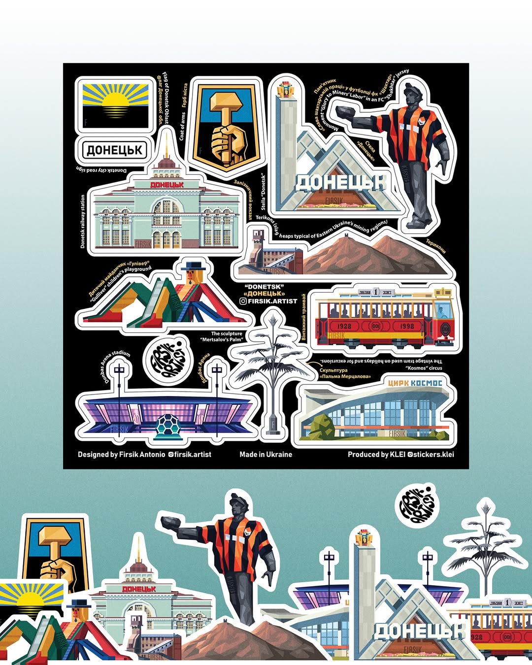 Donetsk Landmarks Sticker Pack