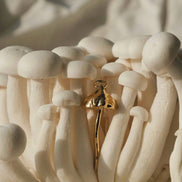 Minimalist Brass Mushroom Pendant