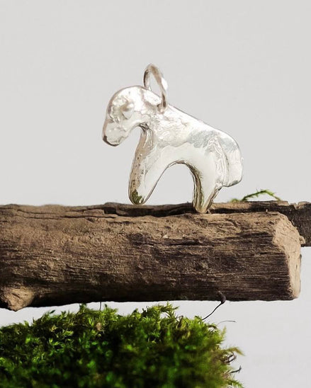 Minimalist Silver Horse Pendant