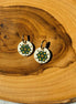 Six-Petal Floral Earrings – Handmade Ceramic