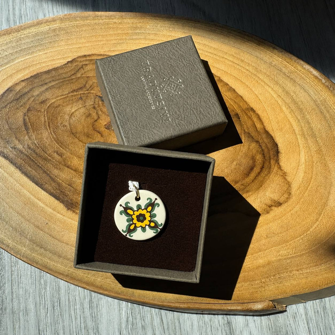 Floral Pendant – Handmade Ceramic